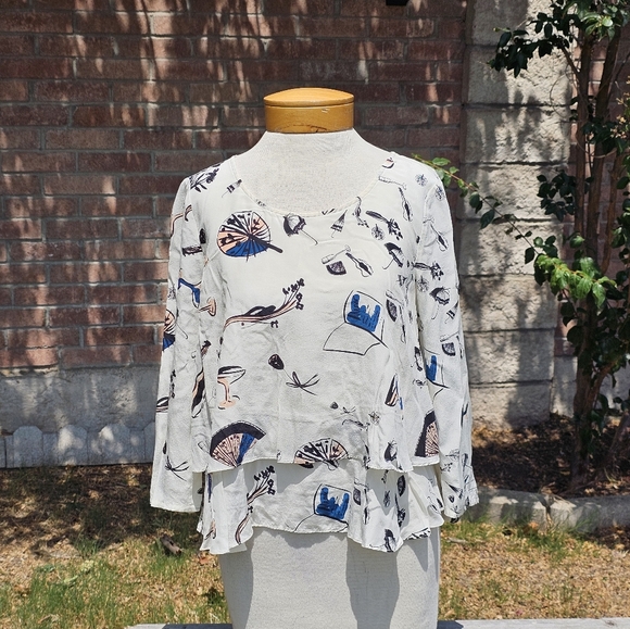 Maeve flowy white silk blouse - Picture 4 of 9